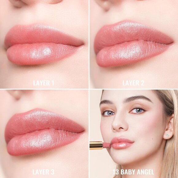 🆕 Metallic Pink Lipstick Moisturizing Creamy Formula Vegan Beauty Full-Coverage - Picture 4 of 8